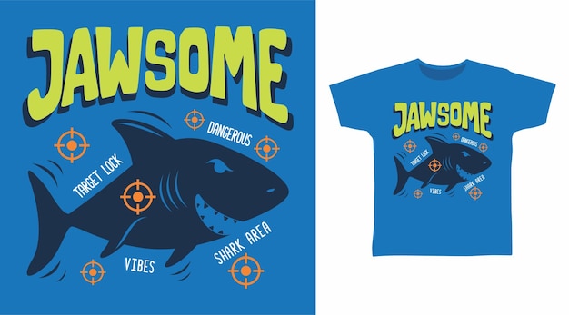 Cool shark target tshirt design