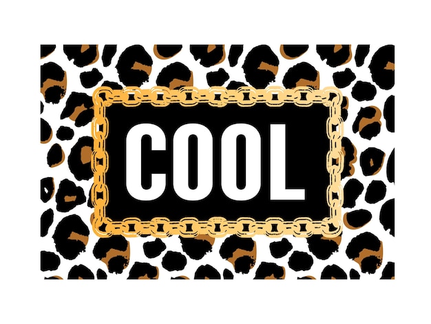 Slogan cool sulla stampa animalier leopardata