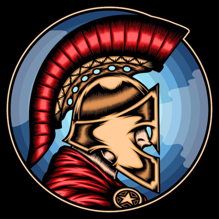 Vector cool spartan warrior. 