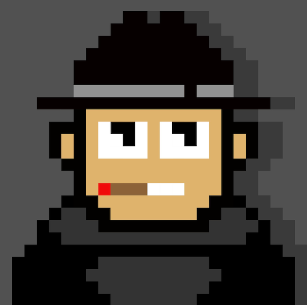 Vector cool spy agent pixel art