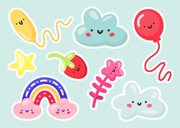 Cute Kawaii Laughs Sticker, kawaii 