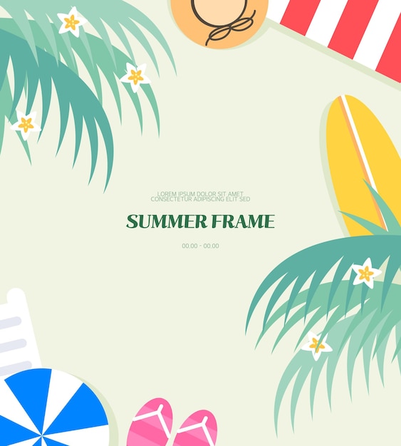 Vector cool summer frame