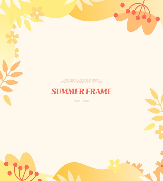 Vector cool summer frame