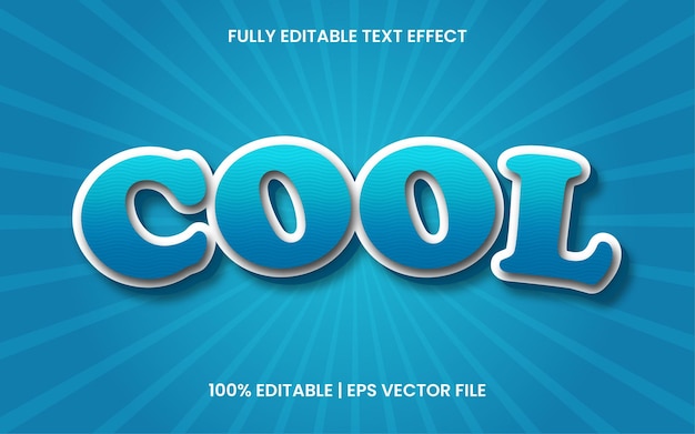 Cool teksteffect, bewerkbare vector
