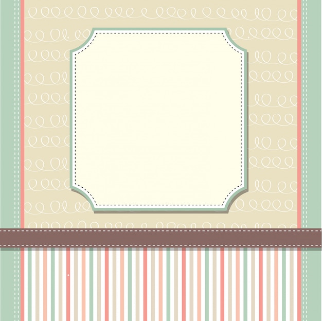 Cool template frame design for greeting card