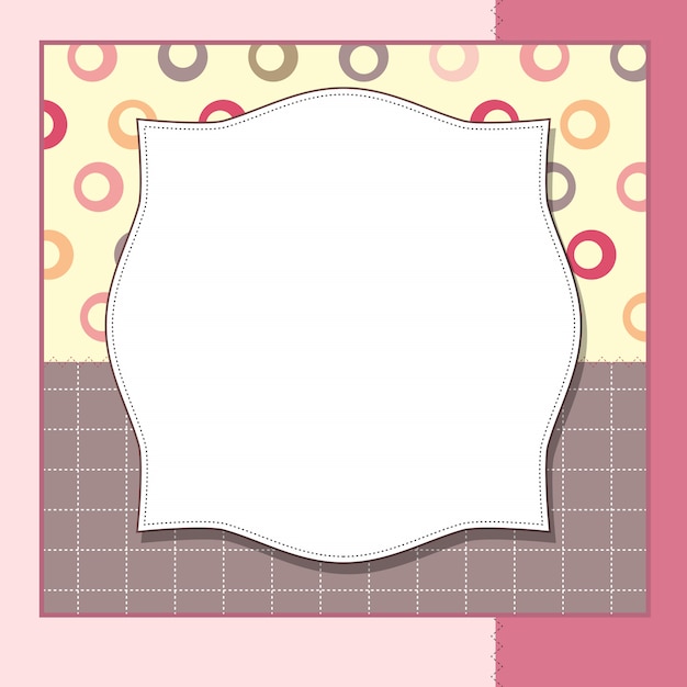 Cool template frame for greeting card