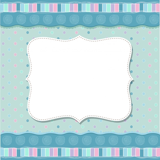 Vector cool template frame for greeting card