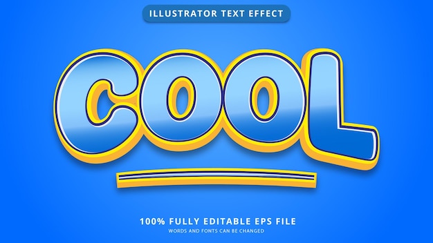 Cool text effect editable eps file