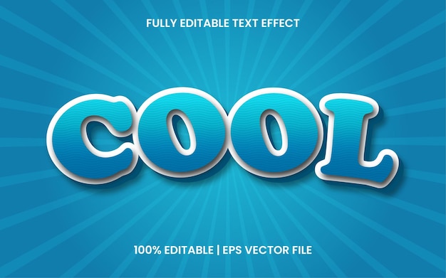 Cool text effect, editable vector