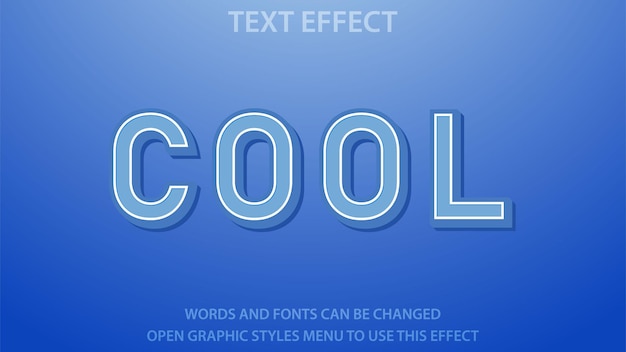 cool text effect. Vector illustration. Editable