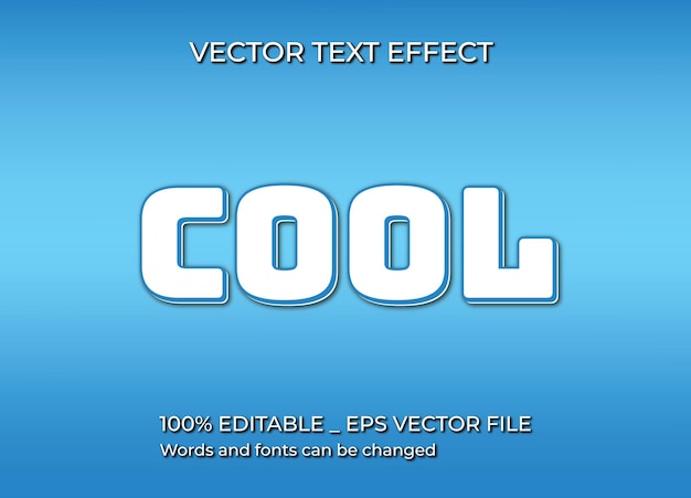 Vector cool_text_style_effect_vector