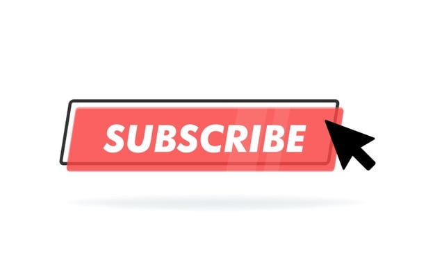 Cool vector subscribe button with cursor