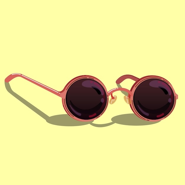 Вектор Крутые винтажные солнцезащитные очки