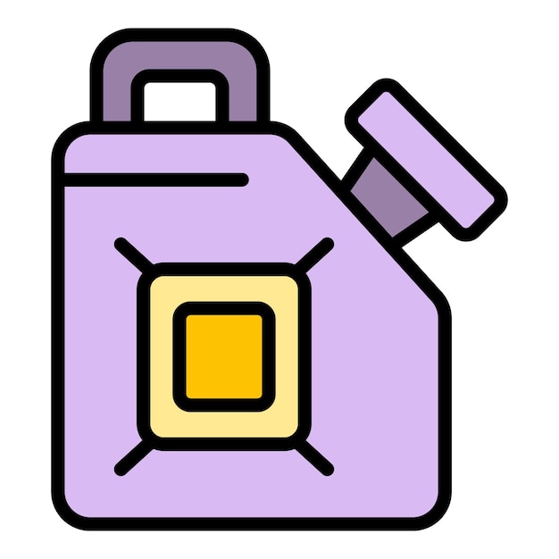 Coolant canister icon outline vector water fluid check level color flat
