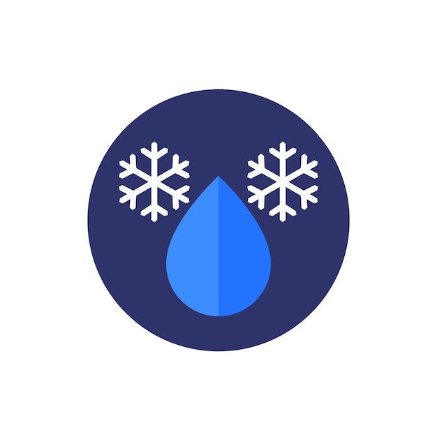 Coolant drop icon flat vector