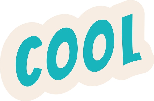 Vector coole beletteringsticker