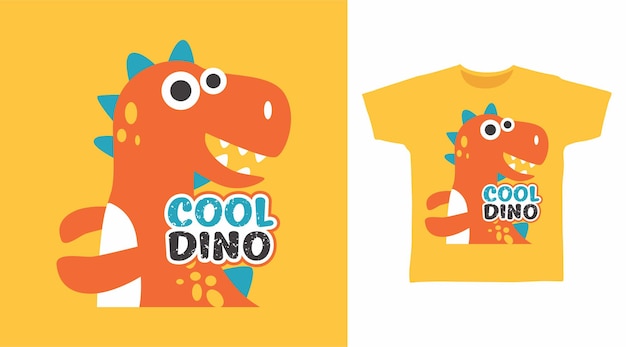 Coole dino voor t-shirtontwerp