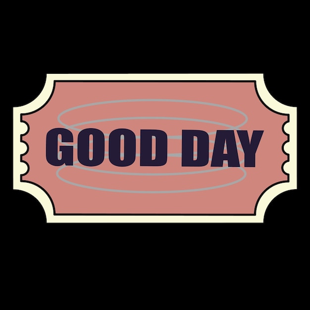 Vector coole retro stickers vector design zuur coole trendy retro stickers met opschrift good day-patches