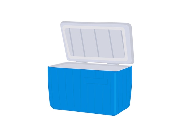 cooler plastic camp blue vector