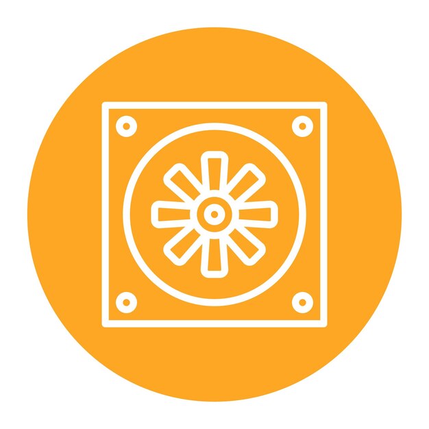 Cooling Fan icon vector image Can be used for 3d Printing