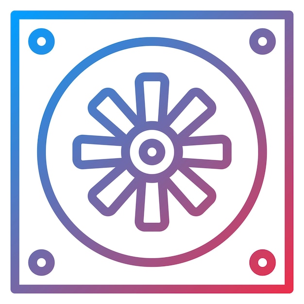 Cooling Fan icon vector image Can be used for 3d Printing