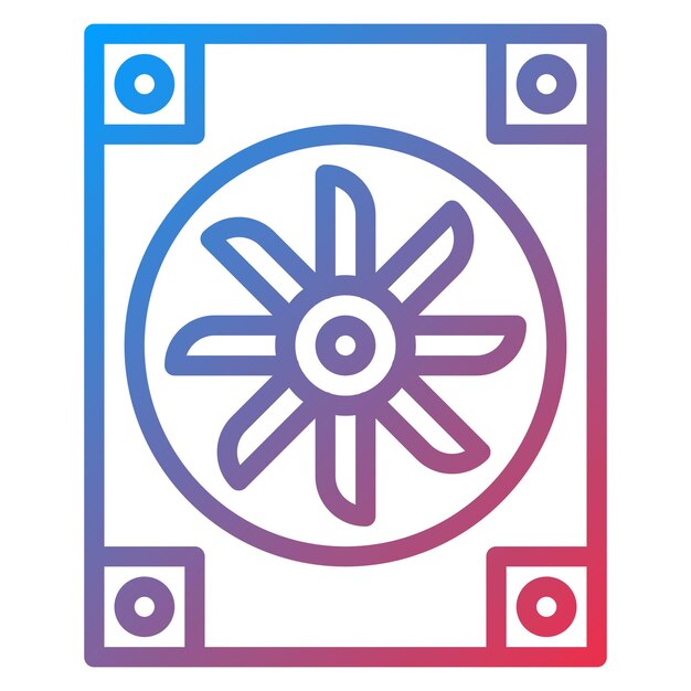 Cooling Fan icon vector image Can be used for Additive Maufacturing