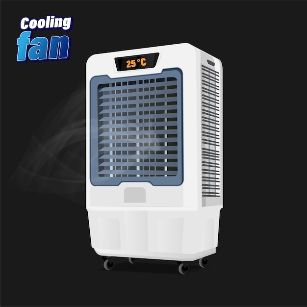 Cooling fan mockup in 3d illustration