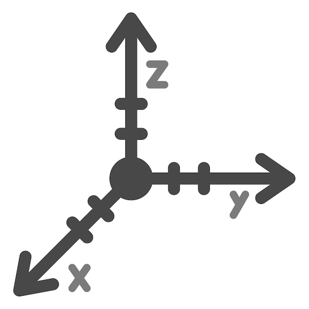 Vector coordinate axis icon