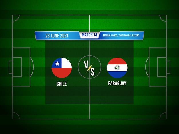 Copa america football match chile vs paraguay