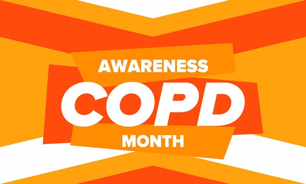 Copd awareness month in november chronic obstructive pulmonary disease medical healthcare vector