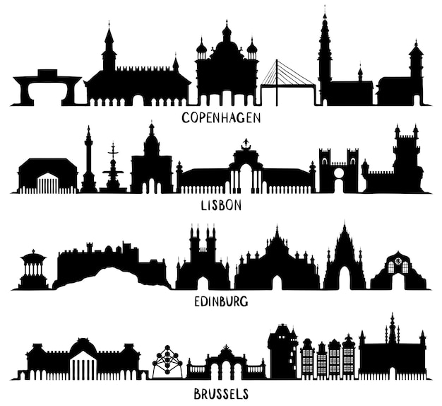 코펜하겐 리스본 에딘버러와 브뤼셀