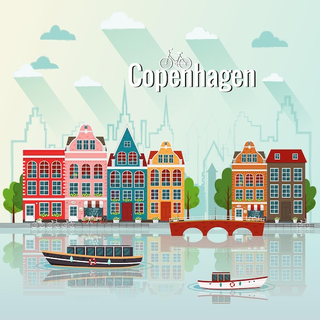 Copenaghen. vecchia città europea.