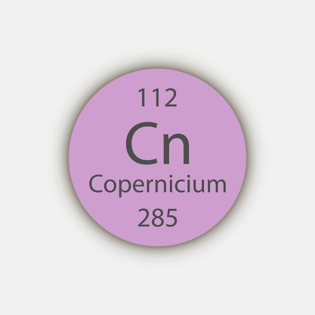 Vector copernicium symbol chemical element of the periodic table vector illustration