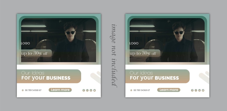 Vector coporate business social media post template design,