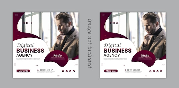 Coporate Business Social media post template design,