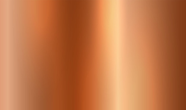 Текстура медного металла коричневый блестящий баннер векторный градиент отражения
