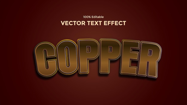 copper text effect