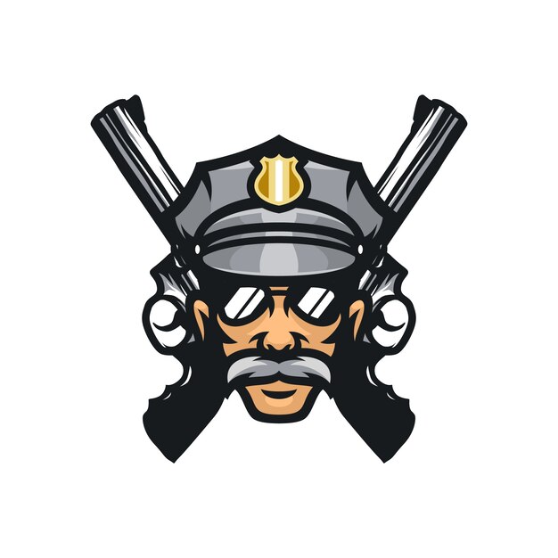 Cops vector mascot icon illustration