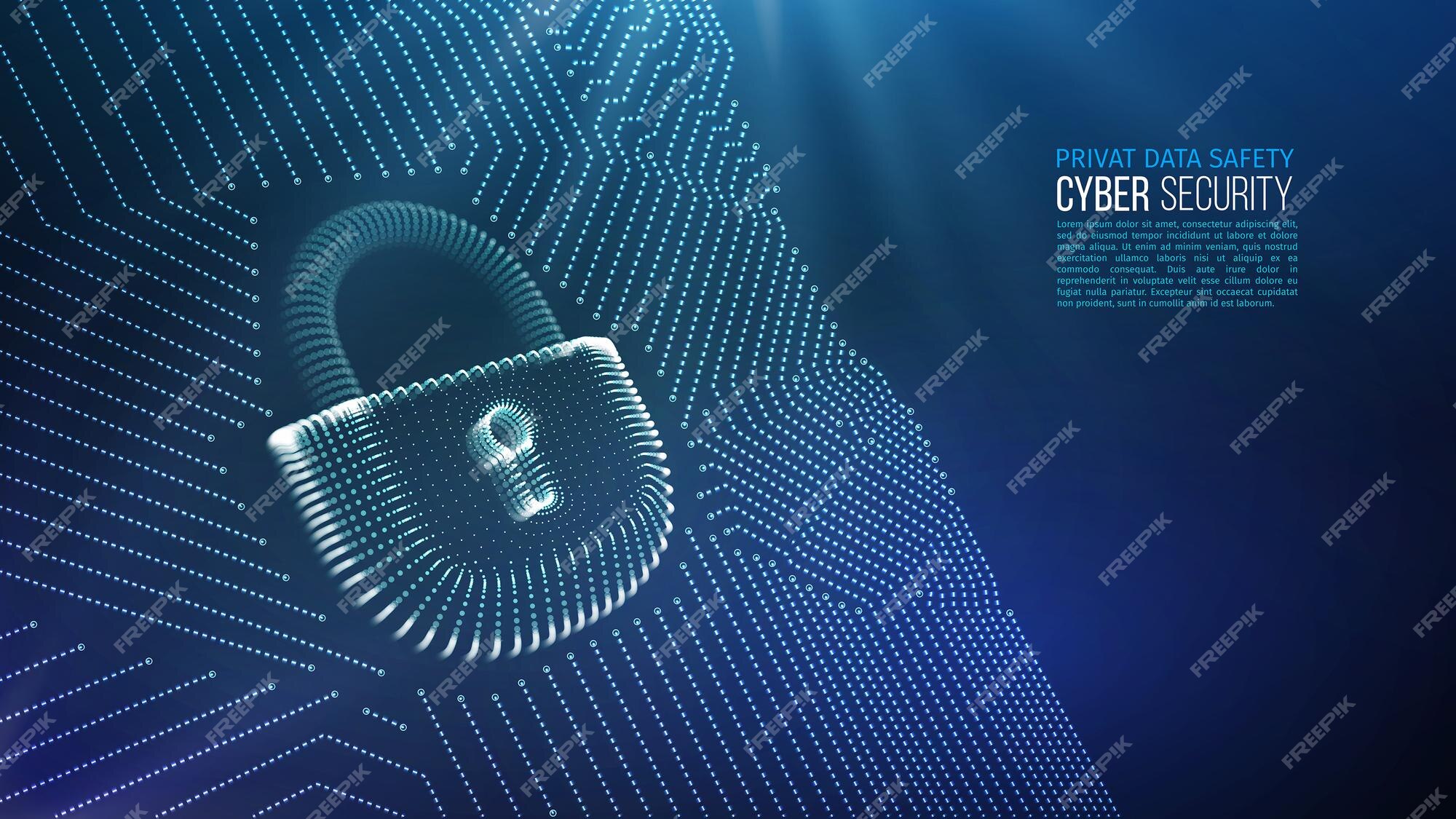 Premium Vector | Coputer internet cyber security background cyber crime  vector illustration digital lock vector illus...