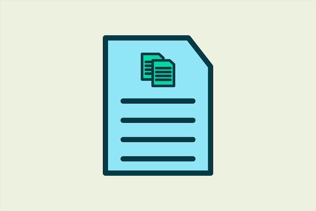 Copy Document icon icon related to UI elements suitable for web site app user interfaceselement printable etc flat line icon style simple vector design editable