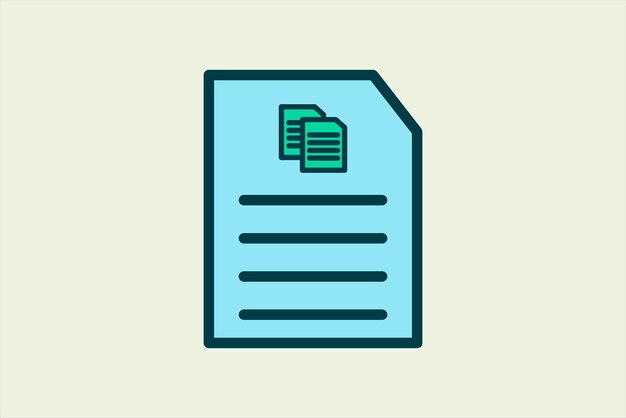 Copy Document icon icon related to UI elements suitable for web site app user interfaceselement printable etc flat line icon style simple vector design editable