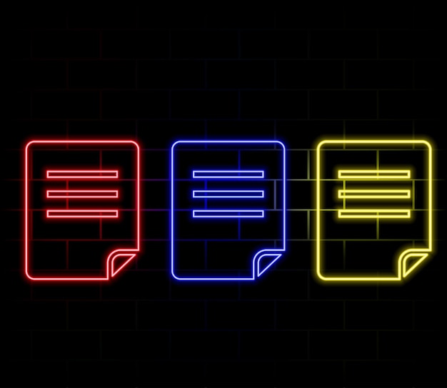 ファイルのネオンアイコンをコピーする ウェブのシンプルな薄いラインアウトラインベクトル UIとUXウェブサイトのためのミニマリストアイコン