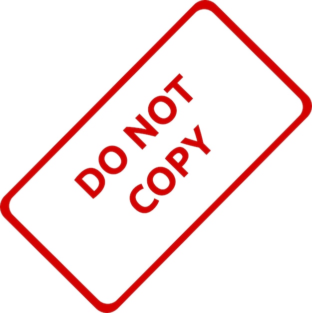 Do Not Copy Label Vector Isolated Background