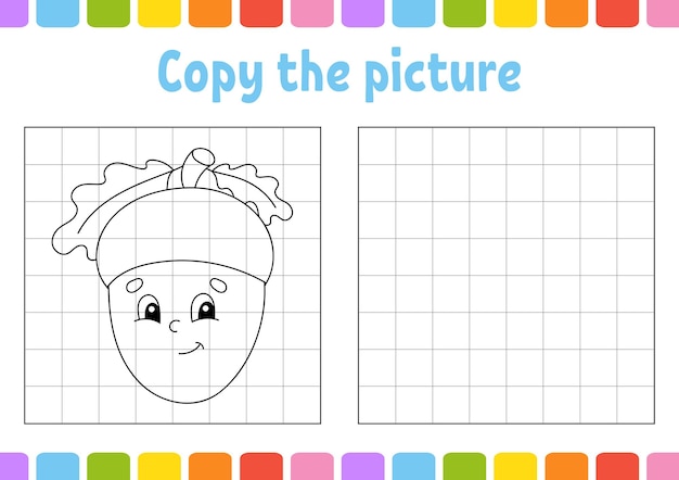 Copy the picture Coloring book pages for kids Education developing worksheet Game for children