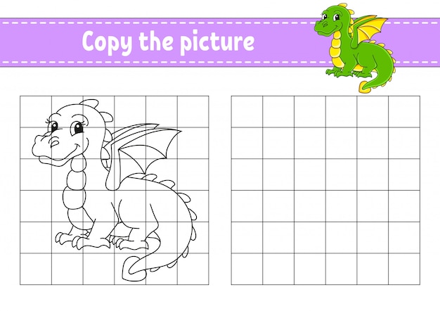 Copy the picture. Coloring book pages for kids