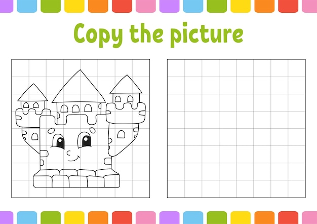 Copy the picture Coloring book pages for kids