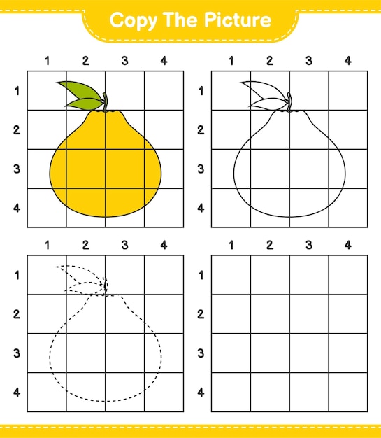 Copia l'immagine, copia l'immagine di ugli usando le linee della griglia. gioco educativo per bambini, foglio di lavoro stampabile