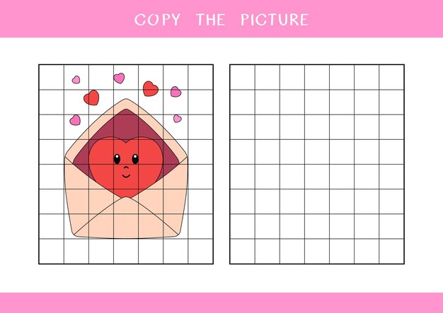 Copy the picture of cute valentines card