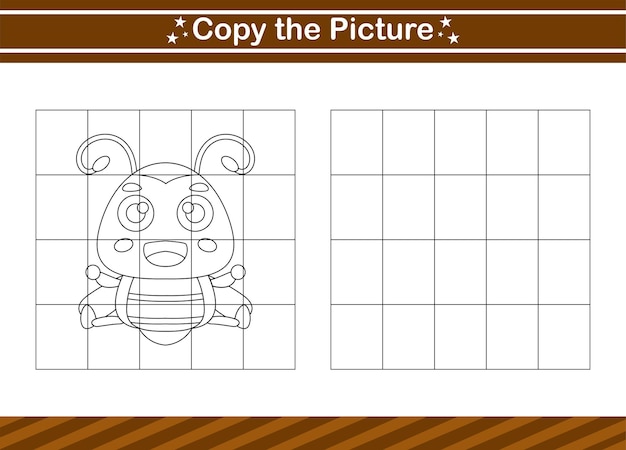 Copy the picture Educational game for kindergarten and preschoolworksheet game for children