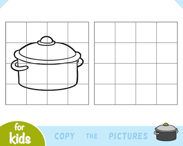어린이를 위한 그림 게임 복사 냄비
